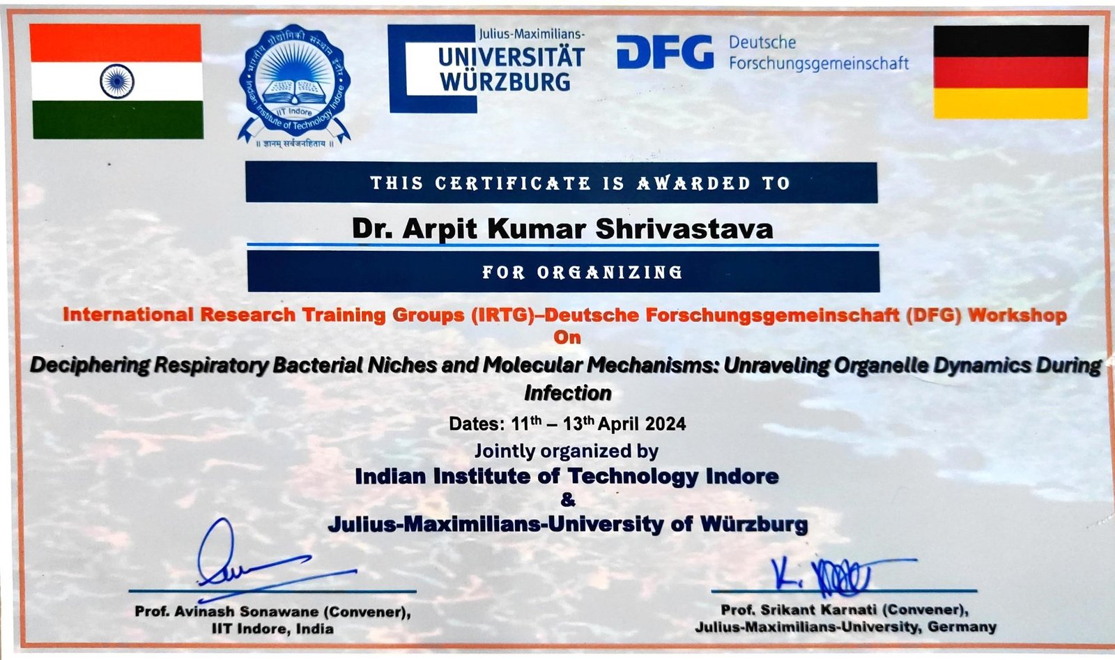 Best Oral Presentation Award